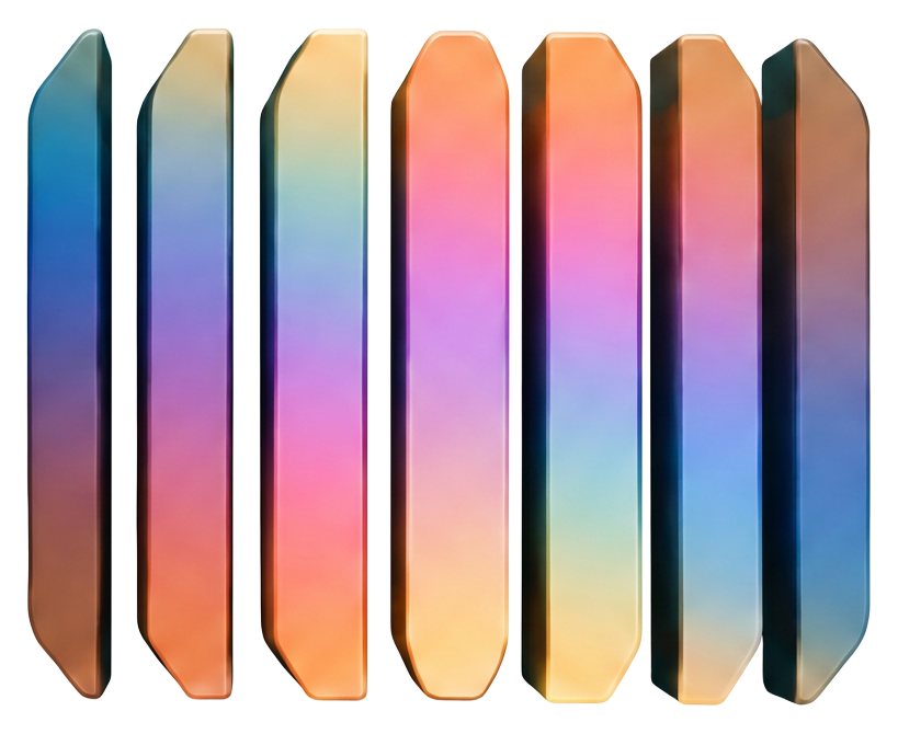 Volu mark: seven luminous vertical fins